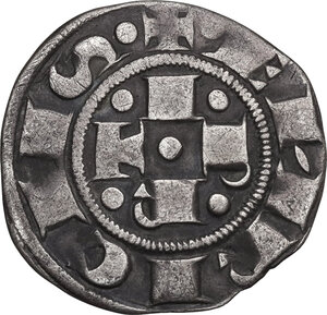 reverse: Bologna.  Comune (1191-1337). Bolognino grosso con stelle, V decennio del XIII sec