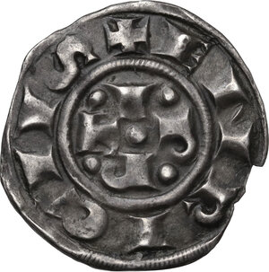 reverse: Bologna.  Comune (1191-1337). Bolognino grosso con circoletti, VI decennio del XIII sec