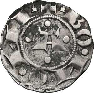 obverse: Bologna.  Comune (1191-1337). Bolognino grosso con monticelli, 1313