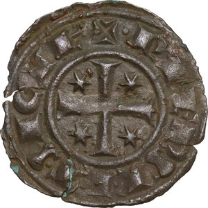 obverse: Brindisi.  Federico II di Svevia (1197-1250). Denaro, 1249