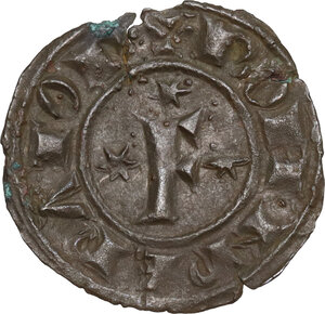 reverse: Brindisi.  Federico II di Svevia (1197-1250). Denaro, 1249