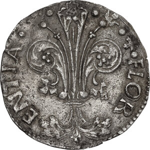 obverse: Firenze.  Repubblica (Sec. XIII-1532). Grosso da 6 soldi 8 denari 1482 II sem., Lodovico di Antonio di Tommaso Masi