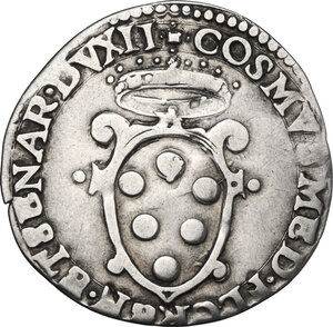 obverse: Firenze.  Cosimo I de  Medici (1537-1574). Giulio I serie