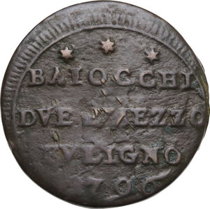 reverse: Foligno.  Pio VI (1775 -1799). Sanpietrino da 2 e 1/2 baiocchi 1796