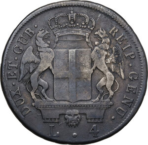 obverse: Genova.  Dogi Biennali (1528-1797). Da 4 lire 1795