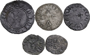 reverse: Lucca. Lotto di cinque (5) monete da classificare