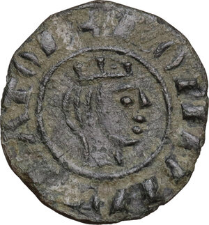 obverse: Messina o Brindisi.  Federico II di Svevia (1197-1250). Mezzo denaro, c. 1243
