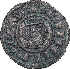 obverse: Messina o Brindisi.  Federico II di Svevia (1197-1250).. Denaro c. 1243