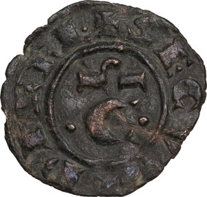 reverse: Messina o Brindisi.  Corrado II di Svevia (Corradino) (1254-1258). Denaro