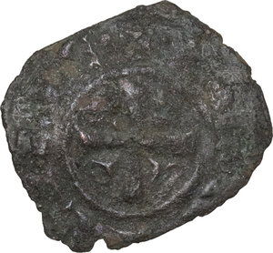 obverse: Messina o Brindisi.  Manfredi (1263-1266). Denaro, 1258-1263