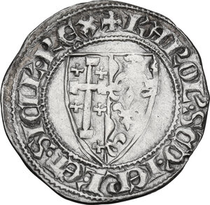 obverse: Napoli.  Carlo II d Angiò (1285-1309).. Saluto