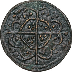 reverse: Napoli.  (?). Tessera mercantile con scudo gigliato, XIII-XIV sec