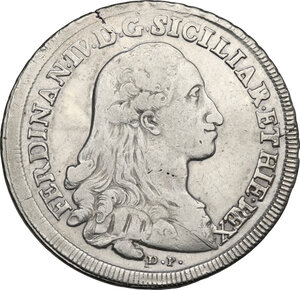 obverse: Napoli.  Ferdinando IV di Borbone (1759-1816). 120 Grana o Piastra 1787