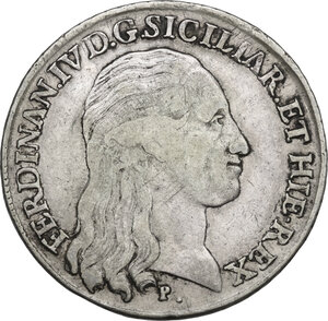 obverse: Napoli.  Ferdinando IV di Borbone  (1759-1816). 120 Grana o Piastra 1795