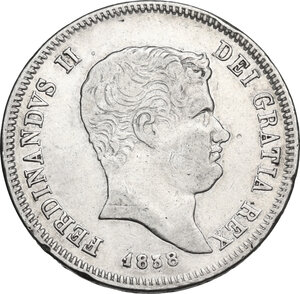 obverse: Napoli.  Ferdinando II di Borbone (1830-1859). 60 grana o mezza piastra 1838