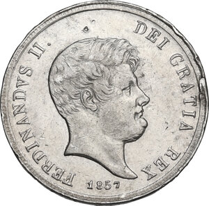 obverse: Napoli.  Ferdinando II di Borbone (1830-1859). 60 grana o mezza piastra 1857