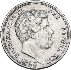 obverse: Napoli.  Ferdinando II di Borbone (1830-1859). 20 grana 1842