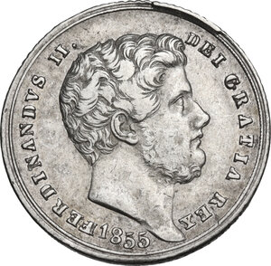 obverse: Napoli.  Ferdinando II di Borbone (1830-1859). 20 grana 1855