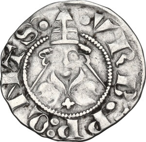 reverse: Roma.  Urbano V (1362-1370), Guglielmo de Grimoard. Bolognino romano