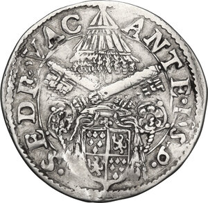 obverse: Roma.  Sede Vacante (1559), Camerlengo Cardinale Guido Ascanio Sforza. Giulio 1559