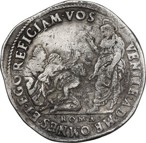 reverse: Roma.  Gregorio XIII (1572-1585), Ugo Boncompagni. Testone