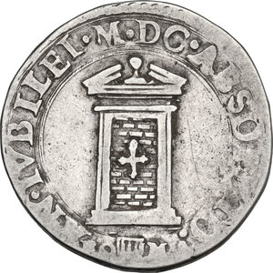 reverse: Roma.  Clemente VIII (1592-1605), Ippolito Aldobrandini.. Testone A. X