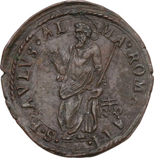 reverse: Roma.  Paolo V (1605-1621) Camillo Borghese. Quattrino A. II
