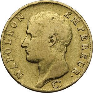 obverse: Torino.  Napoleone I (1805-1814) Imperatore di Francia e Re d Italia.. 40 franchi 1806