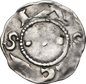 reverse: Amedeo III (1103-1148). Denaro secusino I tipo, Susa
