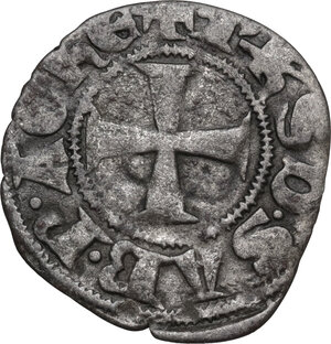 obverse: Filippo d Acaja, monetazione in levante (1303-1304). Denaro tornese