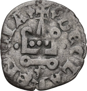 reverse: Filippo d Acaja, monetazione in levante (1303-1304). Denaro tornese
