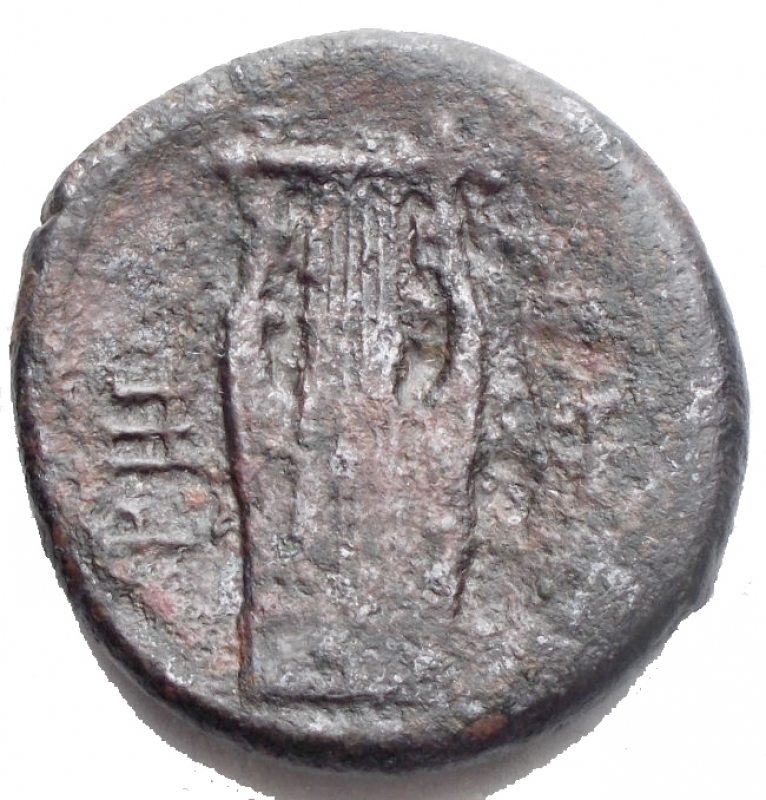 reverse: Mondo Greco - Bruttium. Rhegium. 260-215 a.C.AE. D/ Testa di Artemide a destra. R/ PHIN. Lira SNG ANS 729.Peso gr. 7,77. Diametro mm. 22,6.BB/qBBNC.