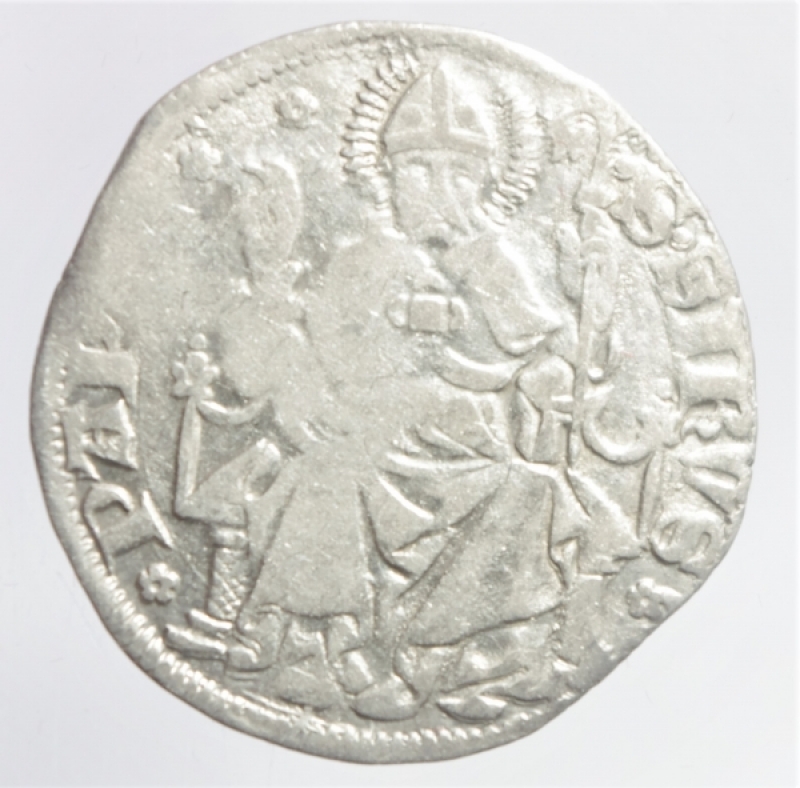 obverse: Zecche Italiane. Pavia. Galeazzo II Visconti. 1359-1378. Grosso da un soldo e mezzo.Peso 2,50 gr. Ag. Cast.1. BB. R.
