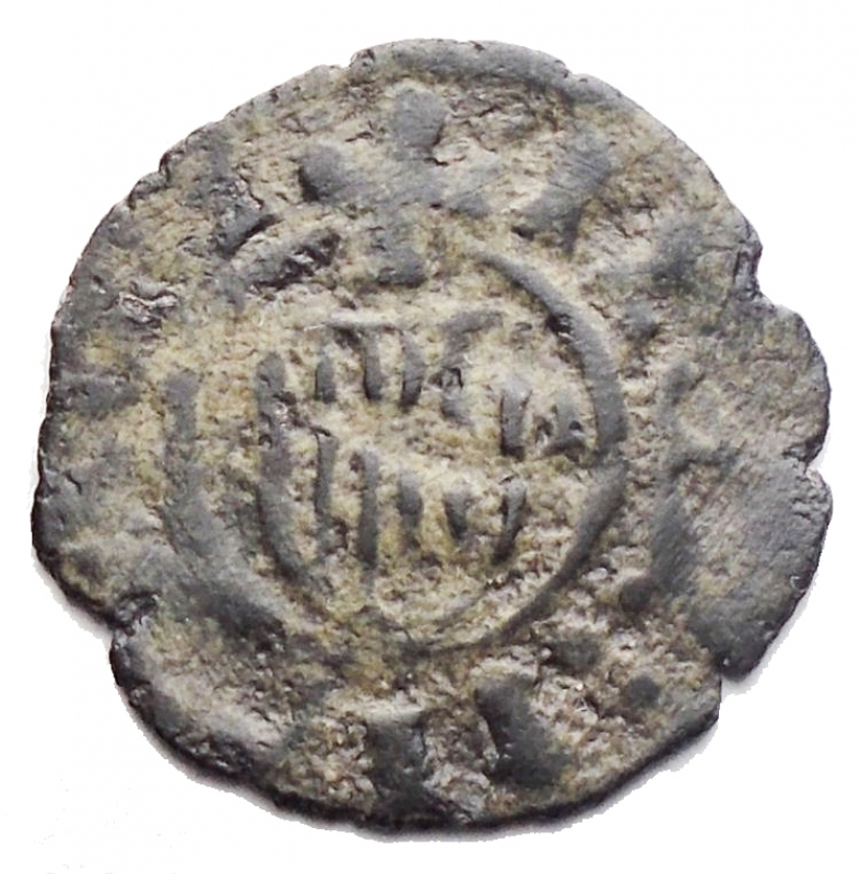 reverse: Zecche Italiane -Messina.Martino il Giovane (1402-1409).Denaro.MIR 222.MI.gr 0,46. qBB