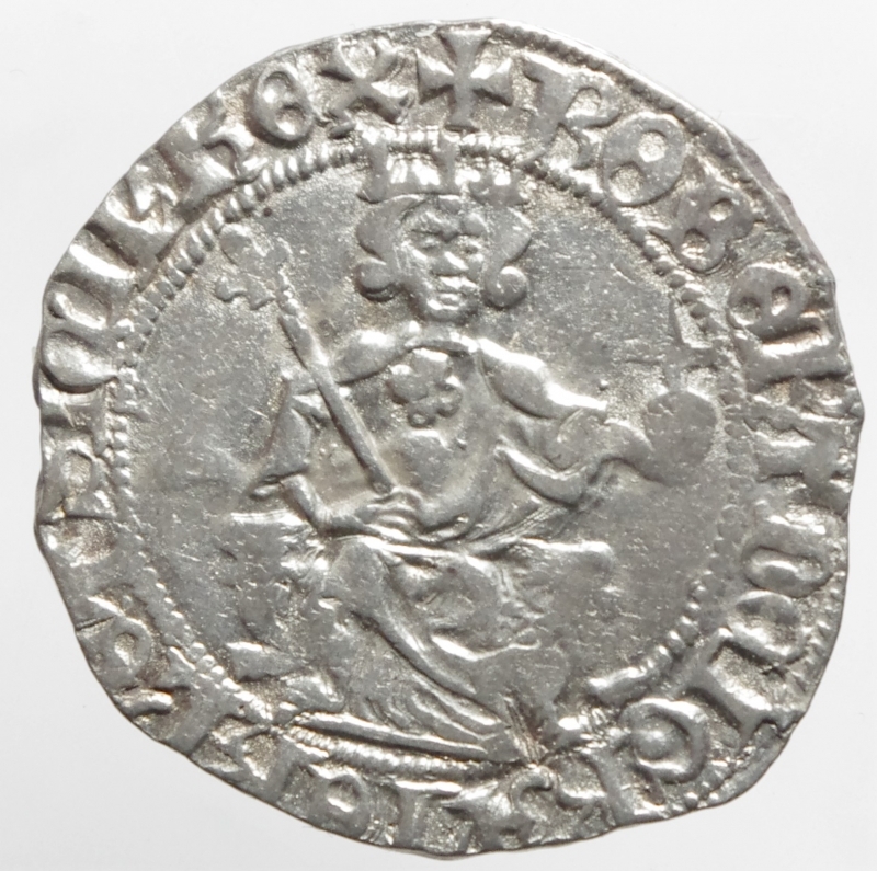 obverse: Zecche Italiane. Napoli. Roberto d Angi. 1309-1343. Gigliato. P.R. 2. Ag. Peso gr 3,80. Diametro mm 26. BB+