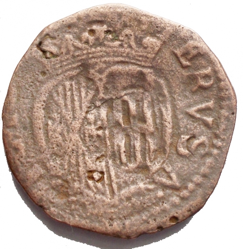 reverse: Zecche Italiane - Napoli Carlo II di Spagna (1674-1700).GranoAE. 6,56 gr.MB-qBB