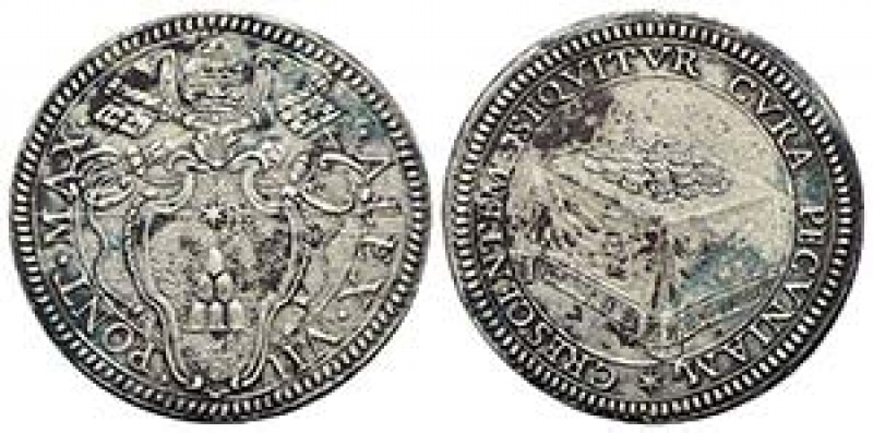 obverse: Zecche Italiane.Roma. Alessandro VII (1655-1667). Giulio AG gr. 3,08. Muntoni 14. Berman 1904. MIR 1853/2. Peso 2,95 gr.BB+. ex Bertolami e90 lotto 425