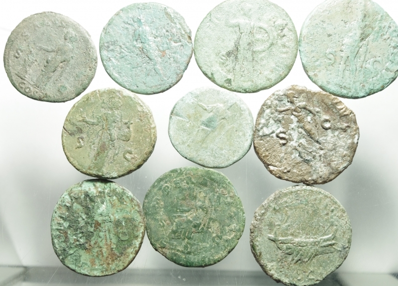 reverse: Lotti.Impero Romano.Lotto di 10 asse imperiali da Domiziano a Gordiano III, mediamente MB+
