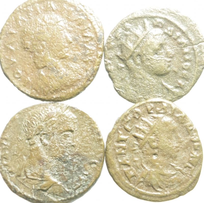 obverse: Lotti.Impero Romano.Nicea.Lotto di 4 monete coloniali periodo di Alessandro Severo, medamente MB