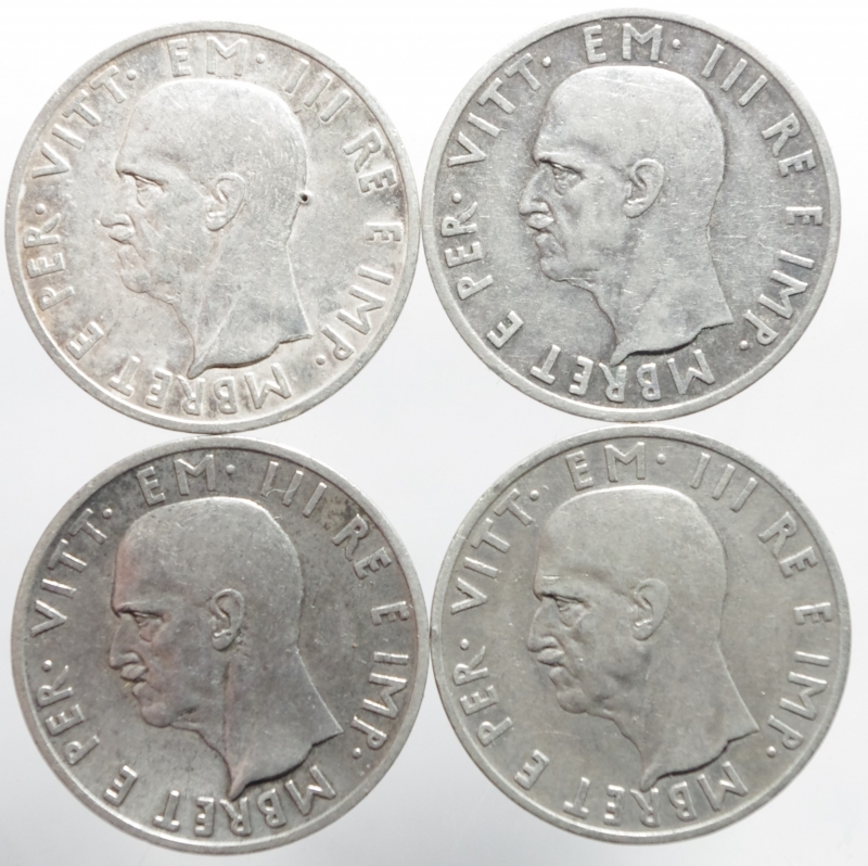 obverse: Lotti.Casa Savoia.Albania.Lotto di 4 monete da 5 Lek 1939,Ar. Mediamente BB