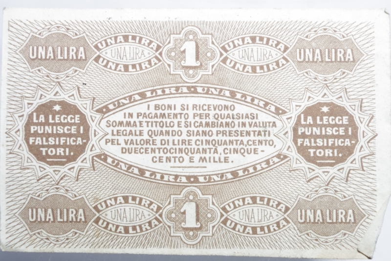 reverse: Banconote. Banca di Romagna Bologna. Biglietto fiduciario da 50 centesimi 01/09/1872. BB+. RR.