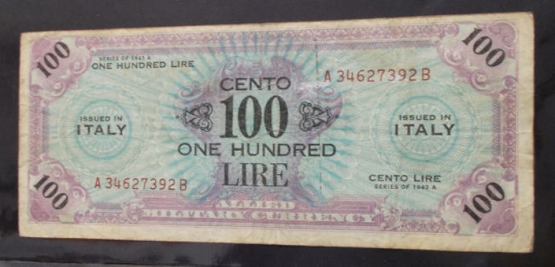 obverse: Cartamoneta - Banconota da 100 Am Lire (12)