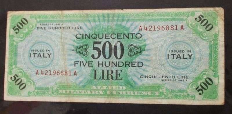 obverse: Cartamoneta - Banconota da 500 Am Lire (13)