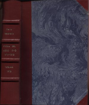 obverse: BELLONOTTO  P. -  Storia del Medio Evo dal 476 al 1313. Torino, 1913.  Pp. 687, ill. nel testo. ril. \ pelle con scritte, buono stato, raro.
