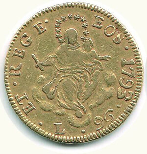 obverse: GENOVA - 96 Lire 1793