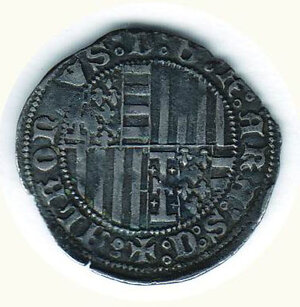 reverse: NAPOLI - Alfonso I d’Aragona (1442-1458) - Carlino