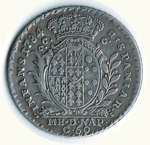 reverse: NAPOLI - Ferdinando IV - ½ Ducato da 50 Gr. 1784.