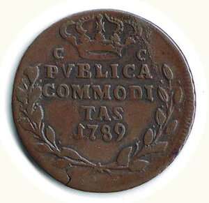 reverse: NAPOLI - Ferdinando IV - Pubblica da 3 Tornesi 1789