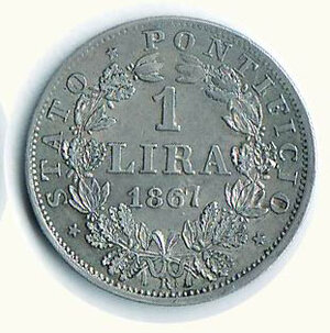 reverse: ROMA - Pio IX (1846-1878) - Lira 1867.