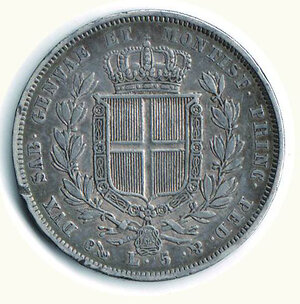 reverse: CARLO ALBERTO - 5 Lire 1831 Ge - Croce sottile.